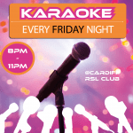 Karaoke Fridays at Cardiff RSL Club